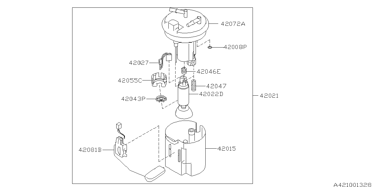 Subaru 42072AJ020 - Filtru combustibil aaoparts.ro