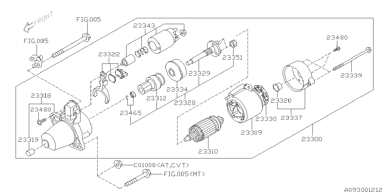 Subaru 23310-AA120 - Armatura,demaror aaoparts.ro