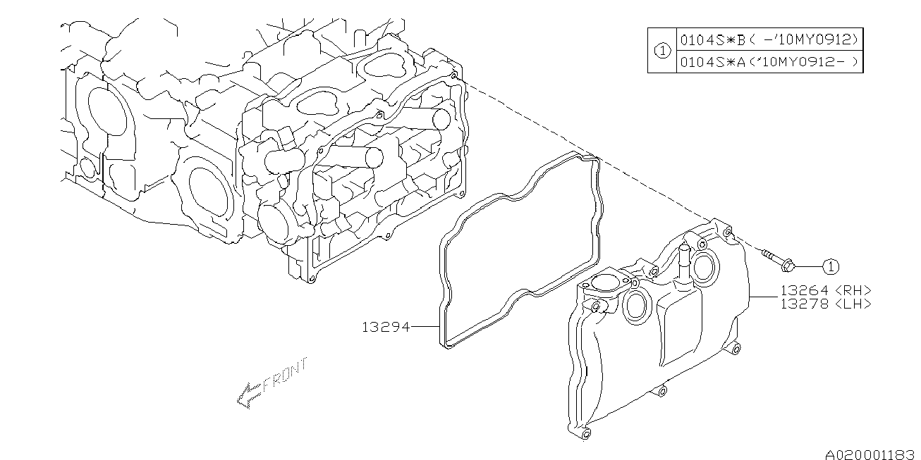 Subaru 13294-AA070 - Garnitura, capac supape aaoparts.ro