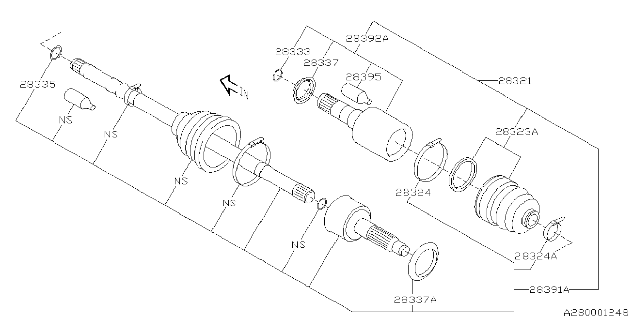 Subaru 28392-FG010 - Tripoda,cardan aaoparts.ro