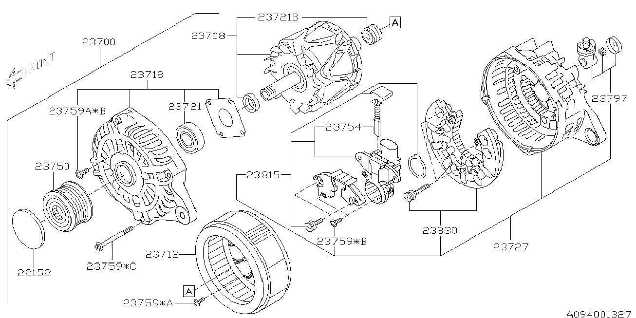 Subaru 23700AA731 - Generator / Alternator aaoparts.ro