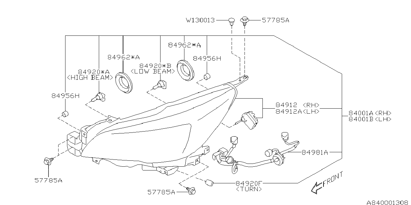 Subaru 84920-PA000 - Bec, proiector ceata aaoparts.ro