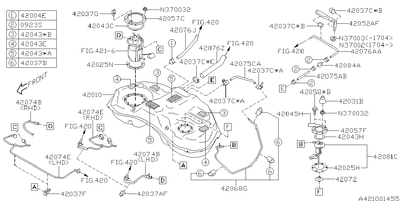 Subaru 42072-AG180 - Filtru combustibil aaoparts.ro
