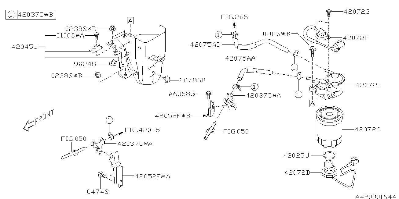 Subaru 42072AJ130 - Filtru combustibil aaoparts.ro