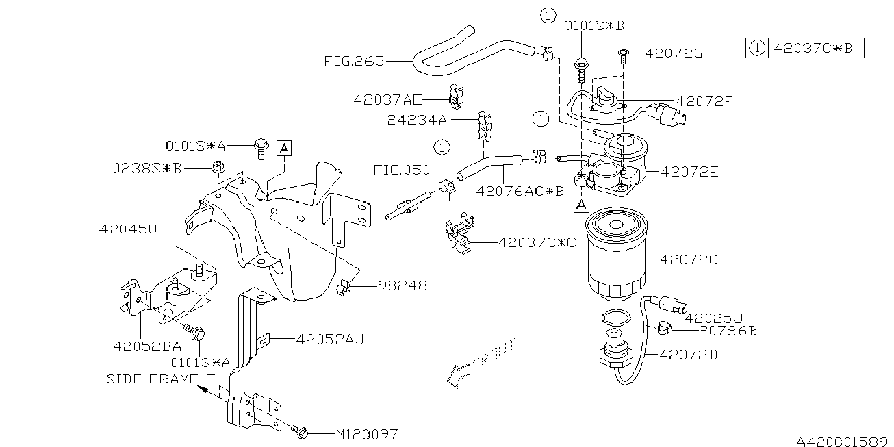 Subaru 42072AJ130 - Filtru combustibil aaoparts.ro
