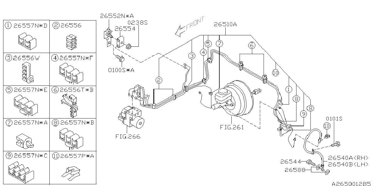 Subaru 26540 SA030 - Furtun frana aaoparts.ro