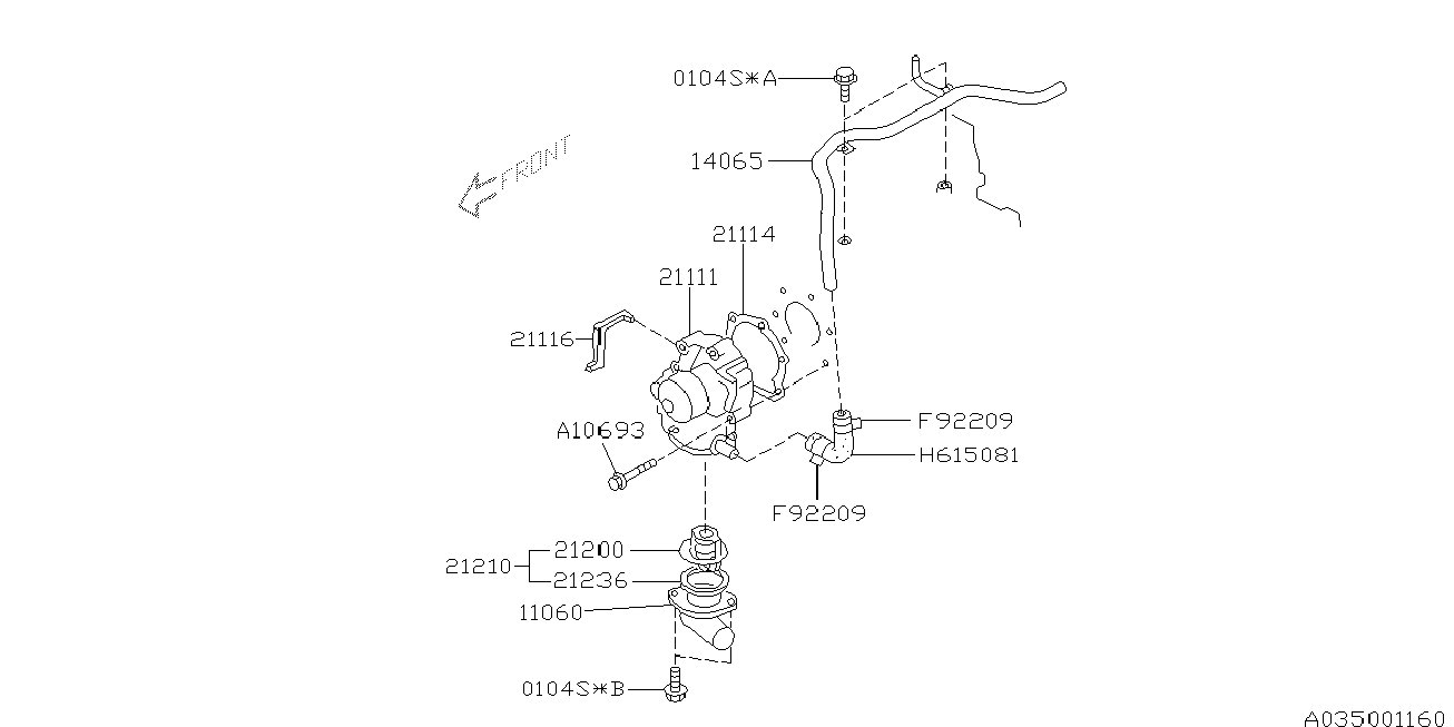 Subaru 21210AA030 - Termostat,lichid racire aaoparts.ro