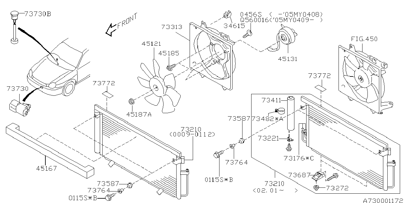 Subaru 73412-FE000 - Uscator,aer conditionat aaoparts.ro