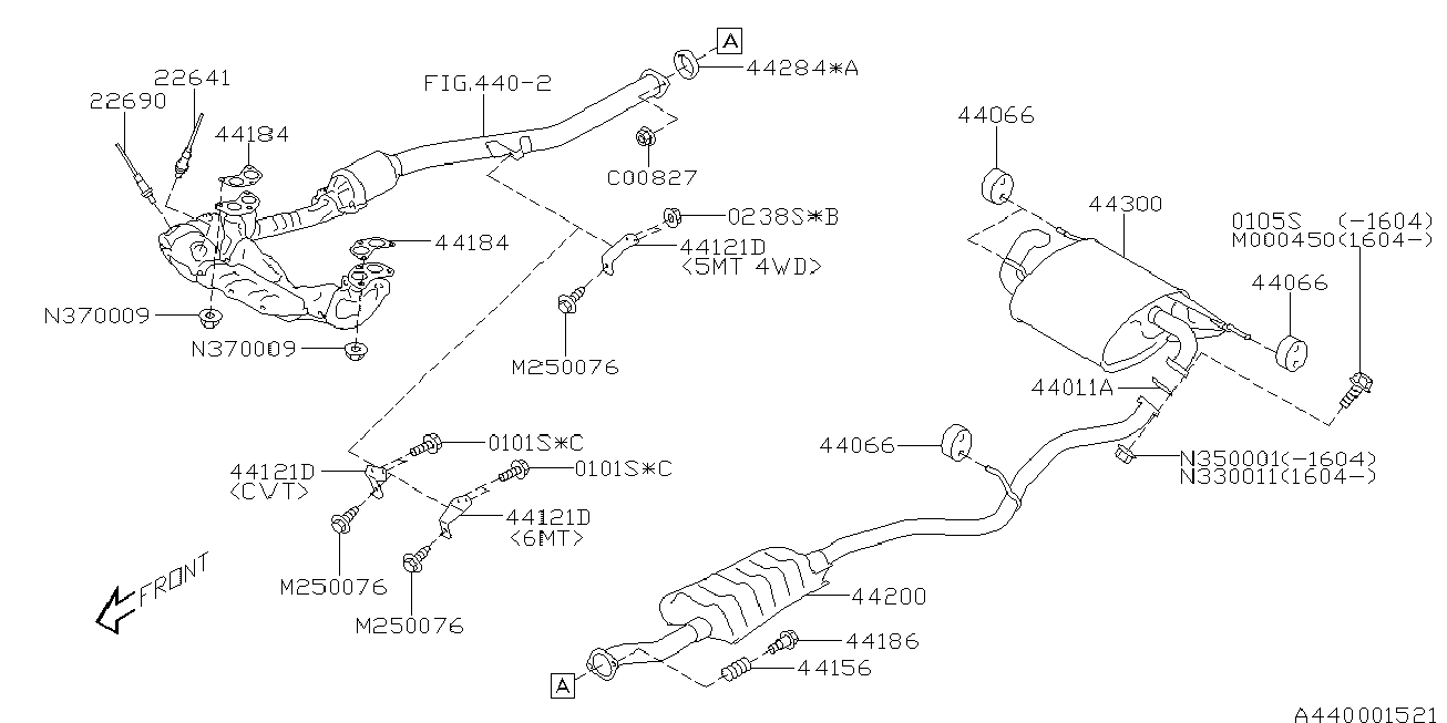 Subaru 22641 AA610 - Sonda Lambda aaoparts.ro