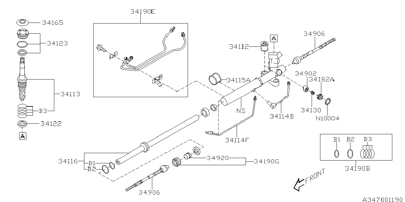 Subaru 34160-AE000 - Articulatie axiala, cap de bara aaoparts.ro