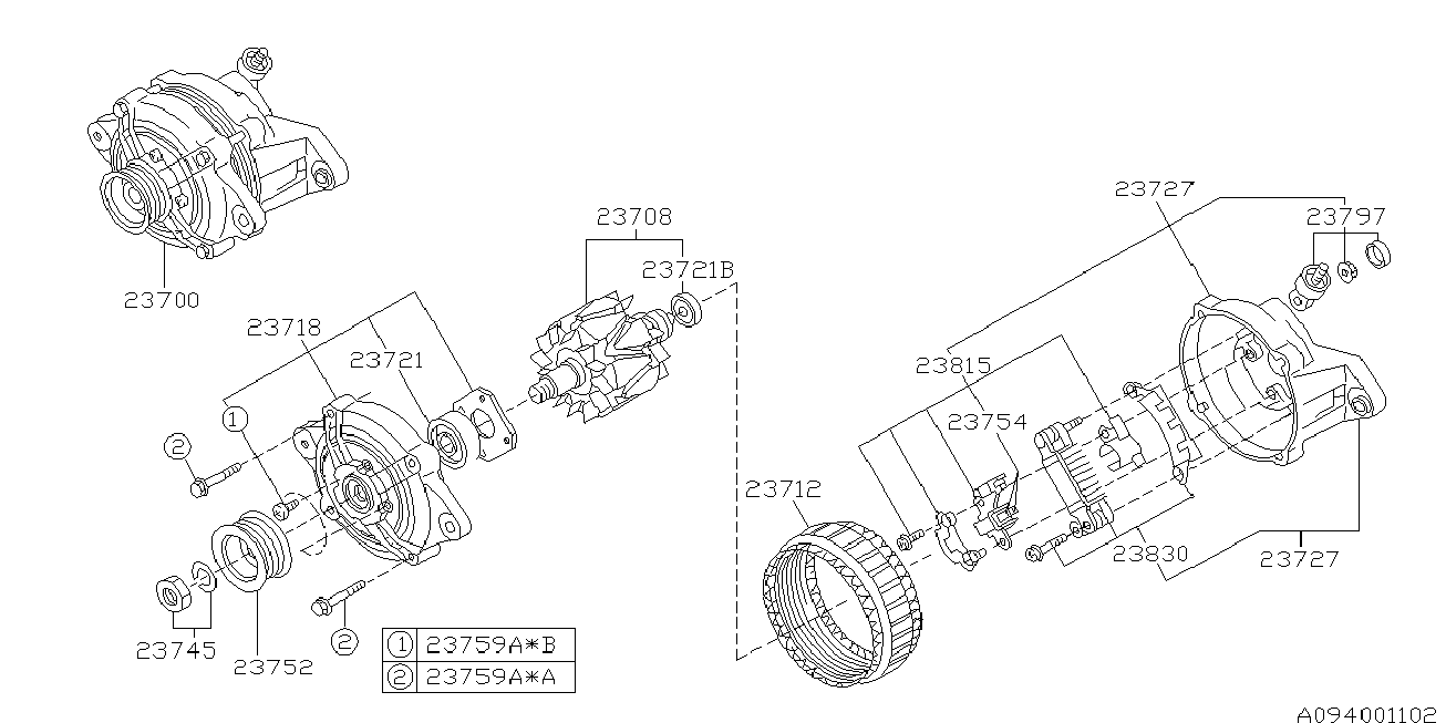 Subaru 23700-AA390 - Generator / Alternator aaoparts.ro