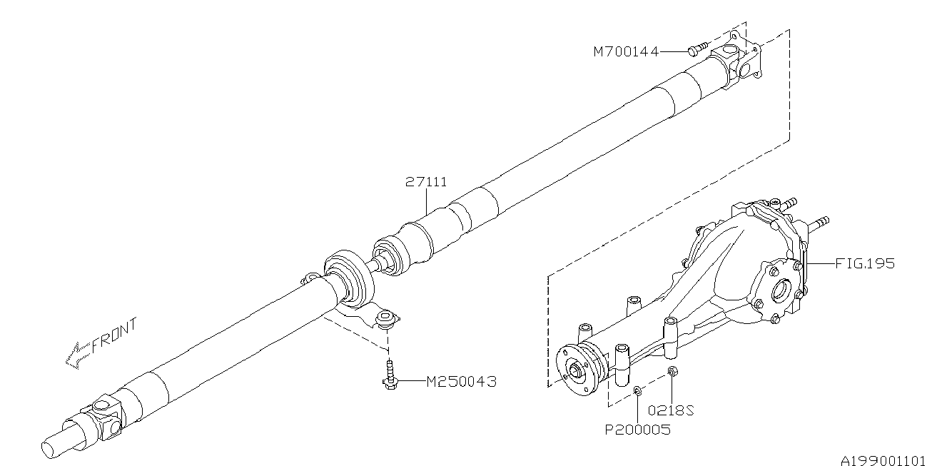 Subaru 27111-FJ080 - Articulatie, cardan aaoparts.ro