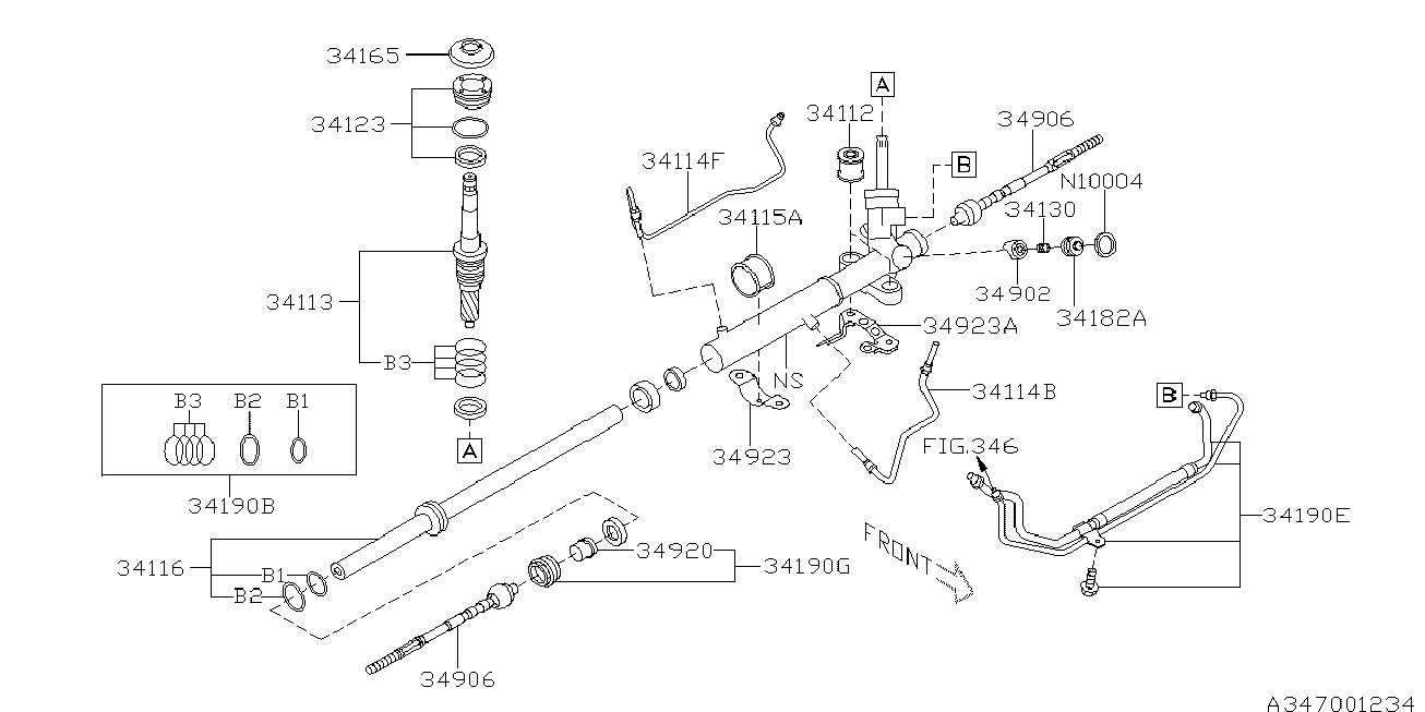 Subaru 34160-XA010 - Articulatie axiala, cap de bara aaoparts.ro