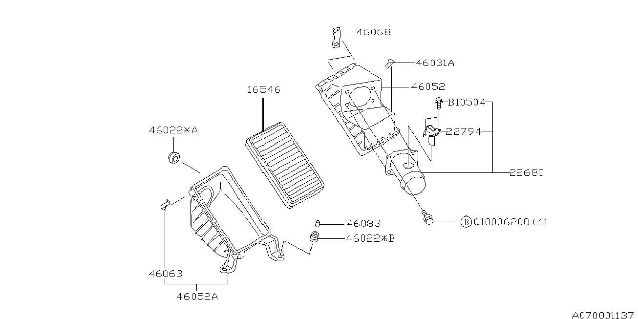 Subaru 22794AA010 - Senzor debit aer aaoparts.ro