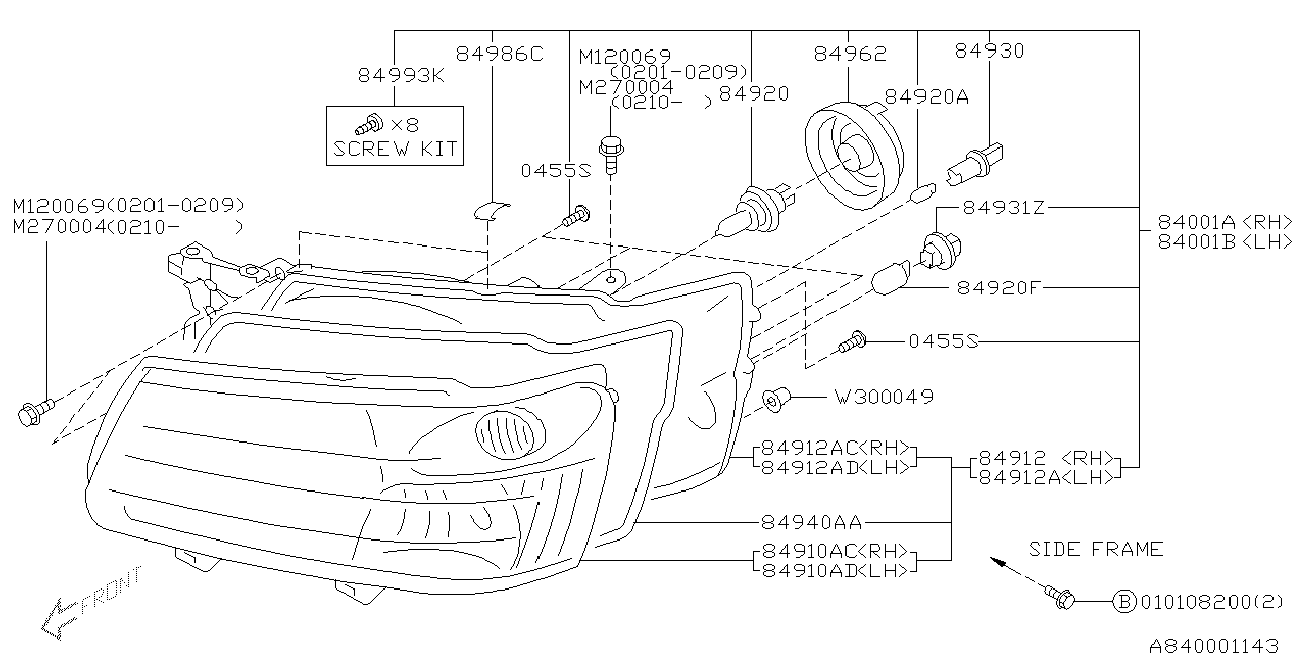 Subaru 84920AA070 - Bec, proiector ceata aaoparts.ro