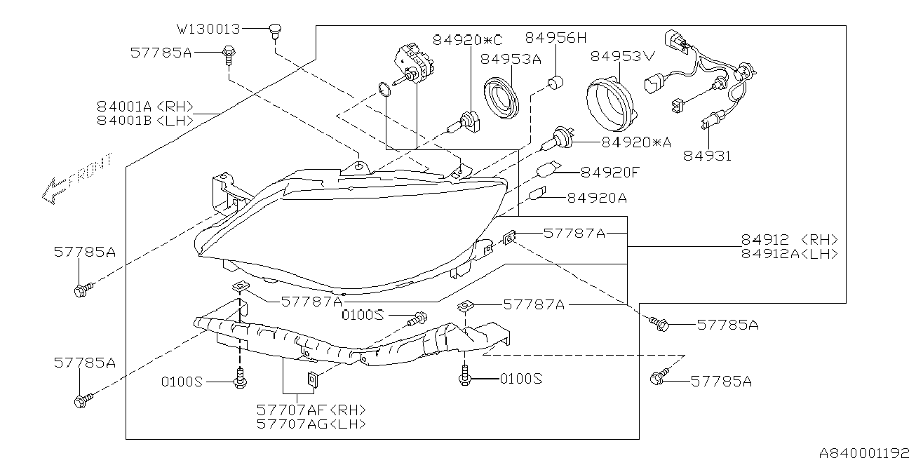 Subaru 84920AG020 - Bec incandescent, bec lumina zi aaoparts.ro