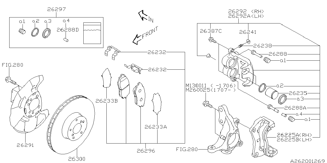 Subaru 26292-SC031 - Etrier frana aaoparts.ro