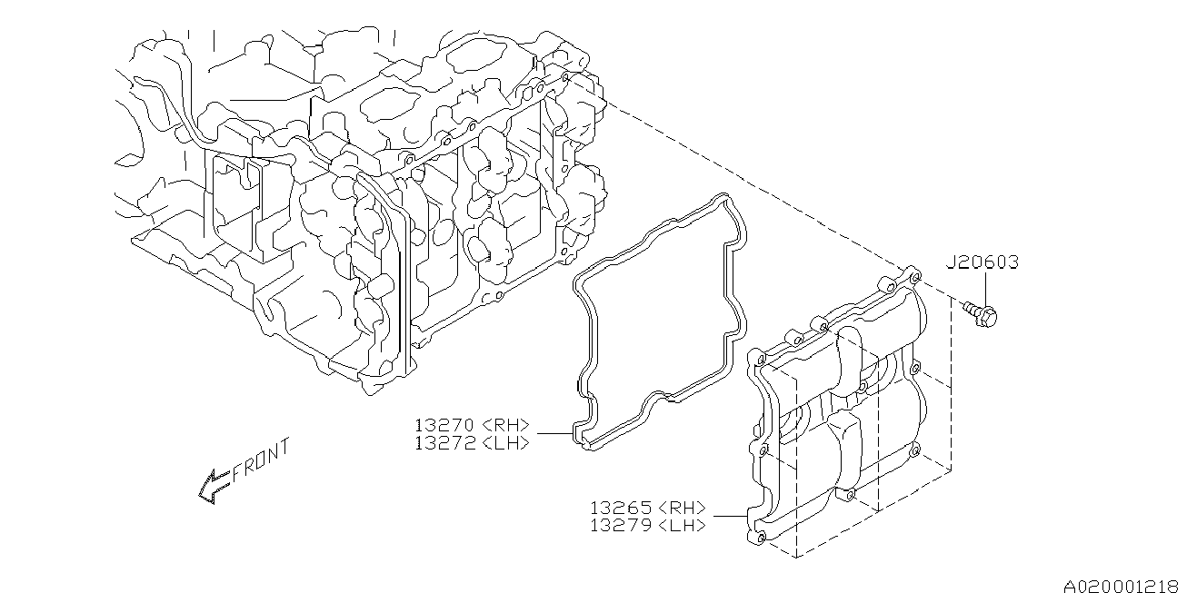 Subaru 13272-AA180 - Garnitura, capac supape aaoparts.ro