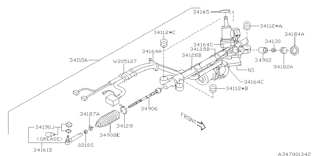 Subaru 34160-XA010 - Articulatie axiala, cap de bara aaoparts.ro
