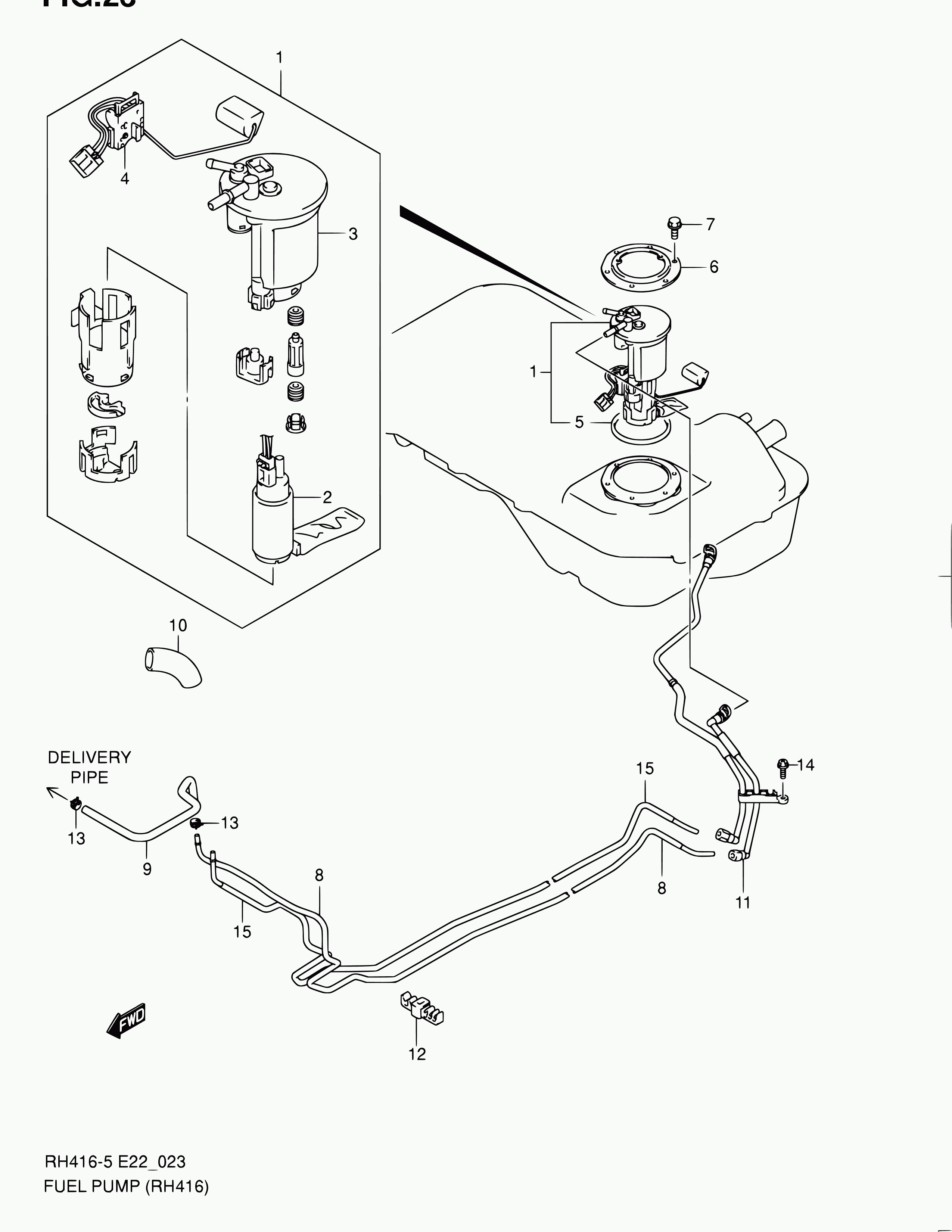 Suzuki 15110-54G10 - Pompa combustibil aaoparts.ro