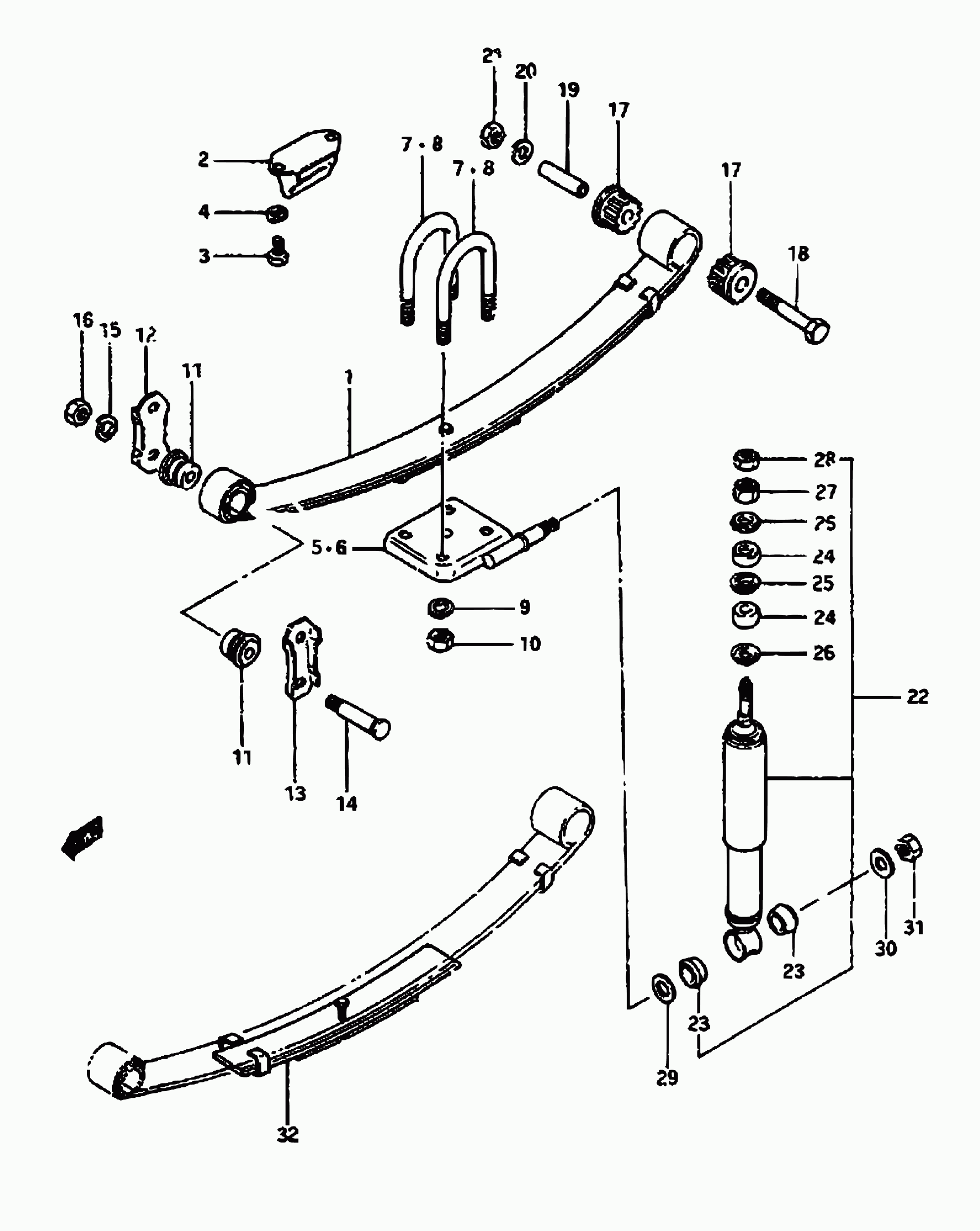 Suzuki 41600-80001 - Amortizor aaoparts.ro