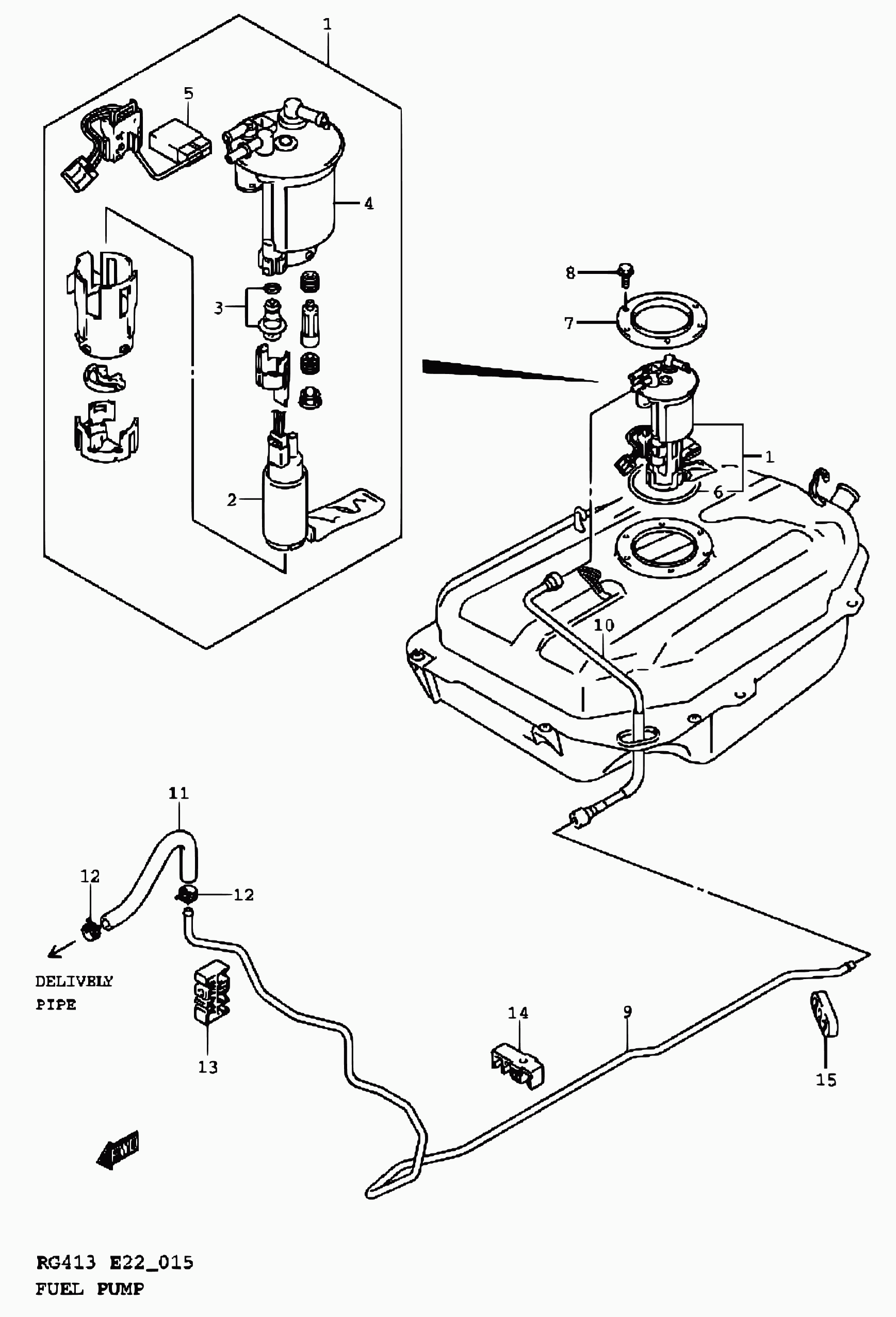 Suzuki 15310-78F00 - Filtru combustibil aaoparts.ro