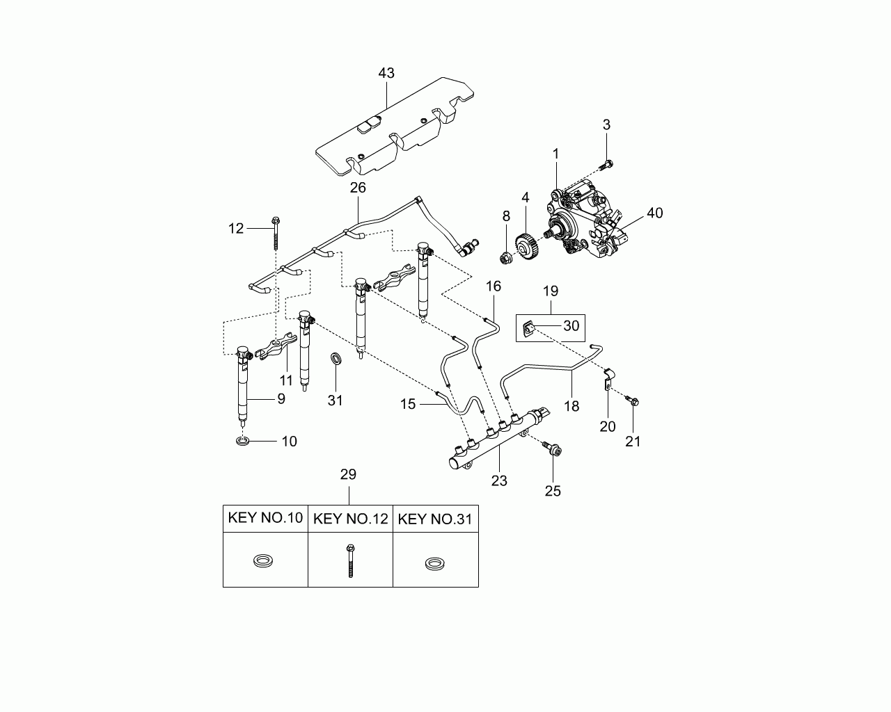 Ssangyong 6710170060 - Set garnituri etansare,injectoare aaoparts.ro