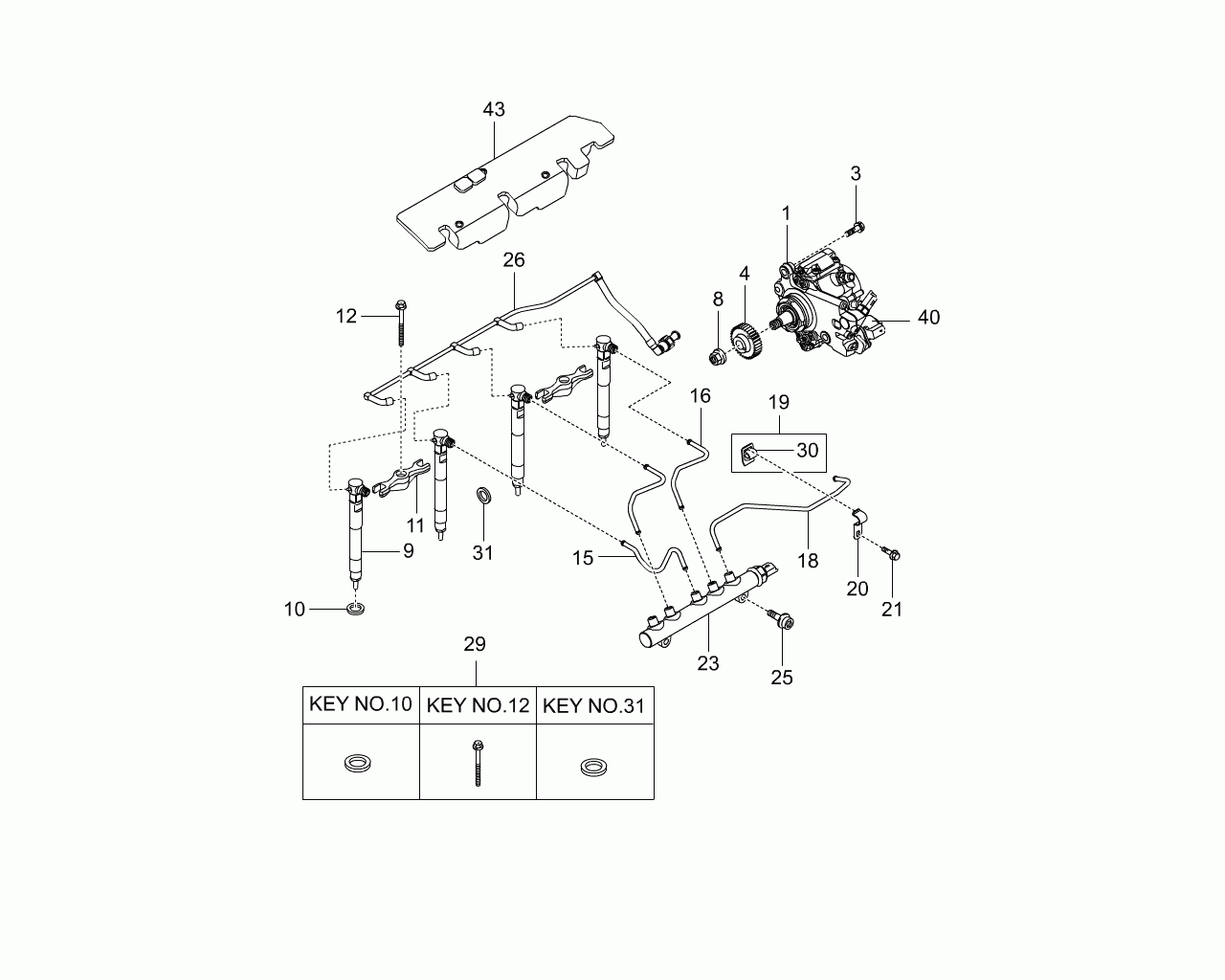 Ssangyong 6710170060 - Set garnituri etansare,injectoare aaoparts.ro