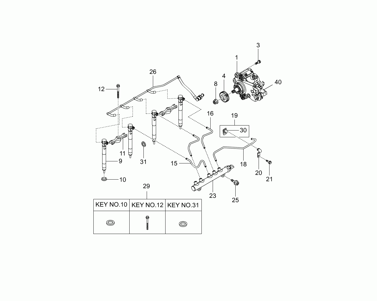 Ssangyong 6710170060 - Set garnituri etansare,injectoare aaoparts.ro
