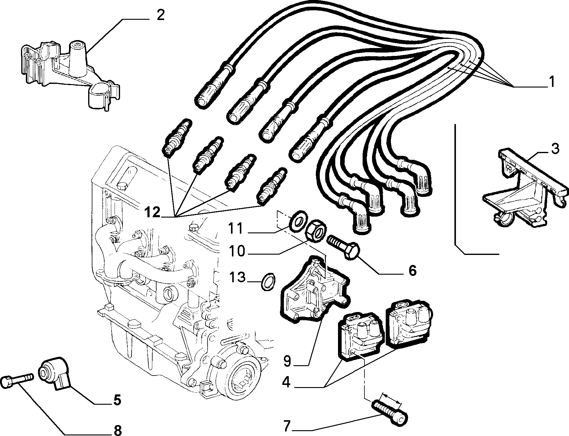 FERRARI 46 74 96 24 - Set cablaj aprinder aaoparts.ro