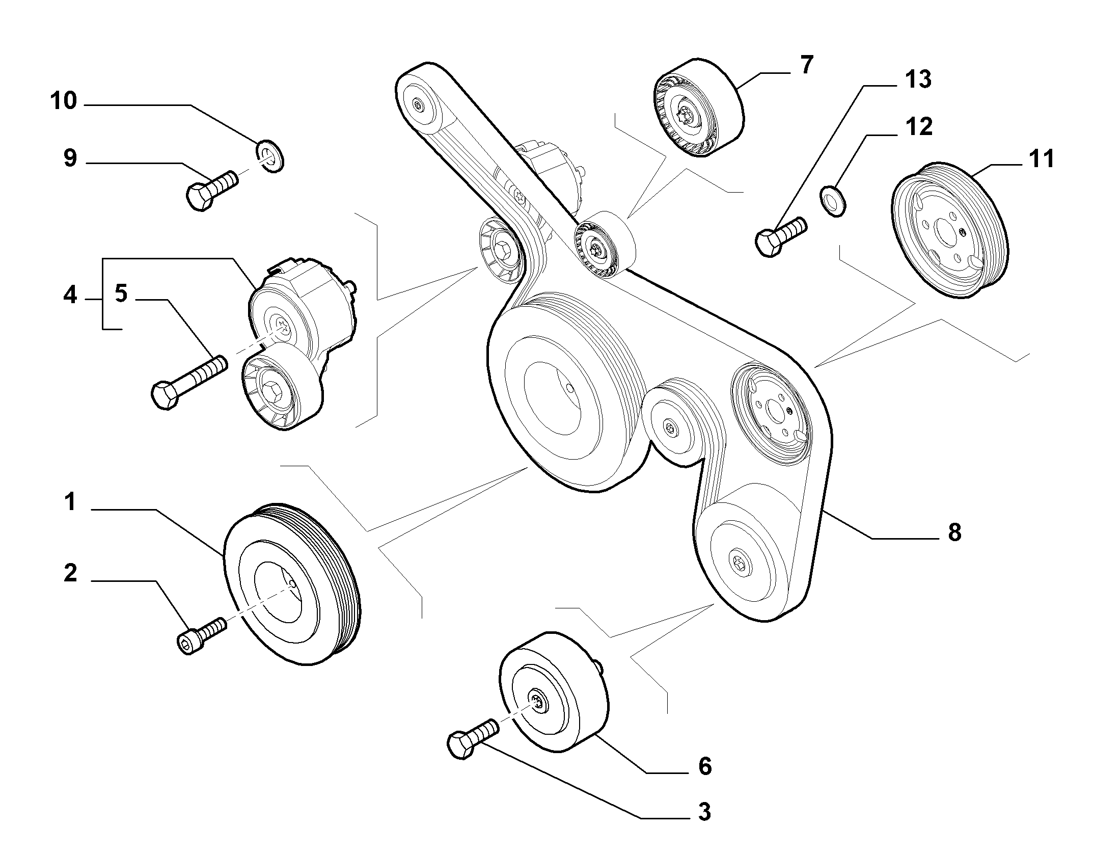 Opel 55214074 - Curea transmisie cu caneluri aaoparts.ro