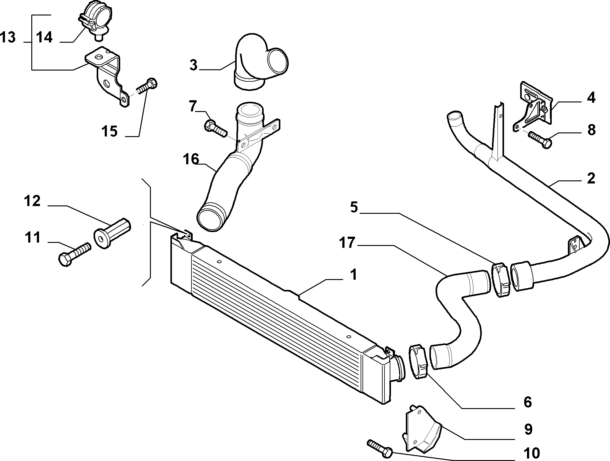 Lancia 1344787080 - Furtun aer supraalimentare aaoparts.ro