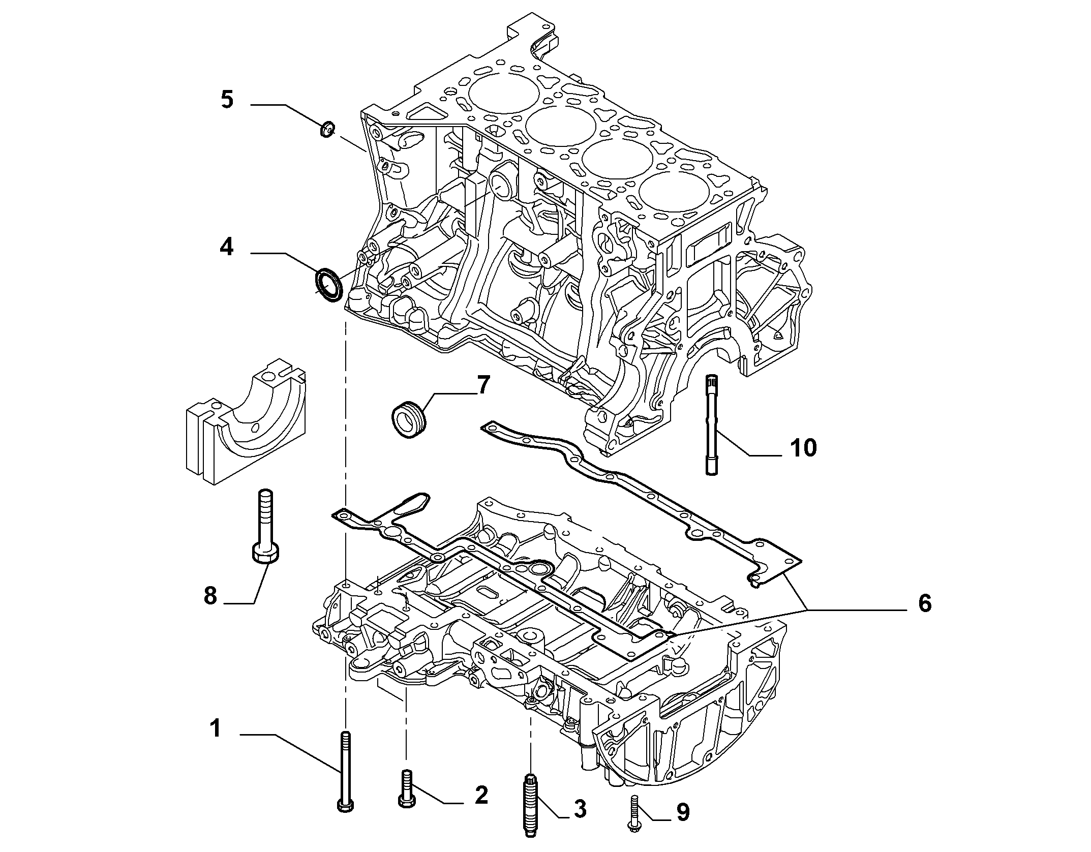 FIAT 9660148080 - Set garnituri, baie ulei aaoparts.ro