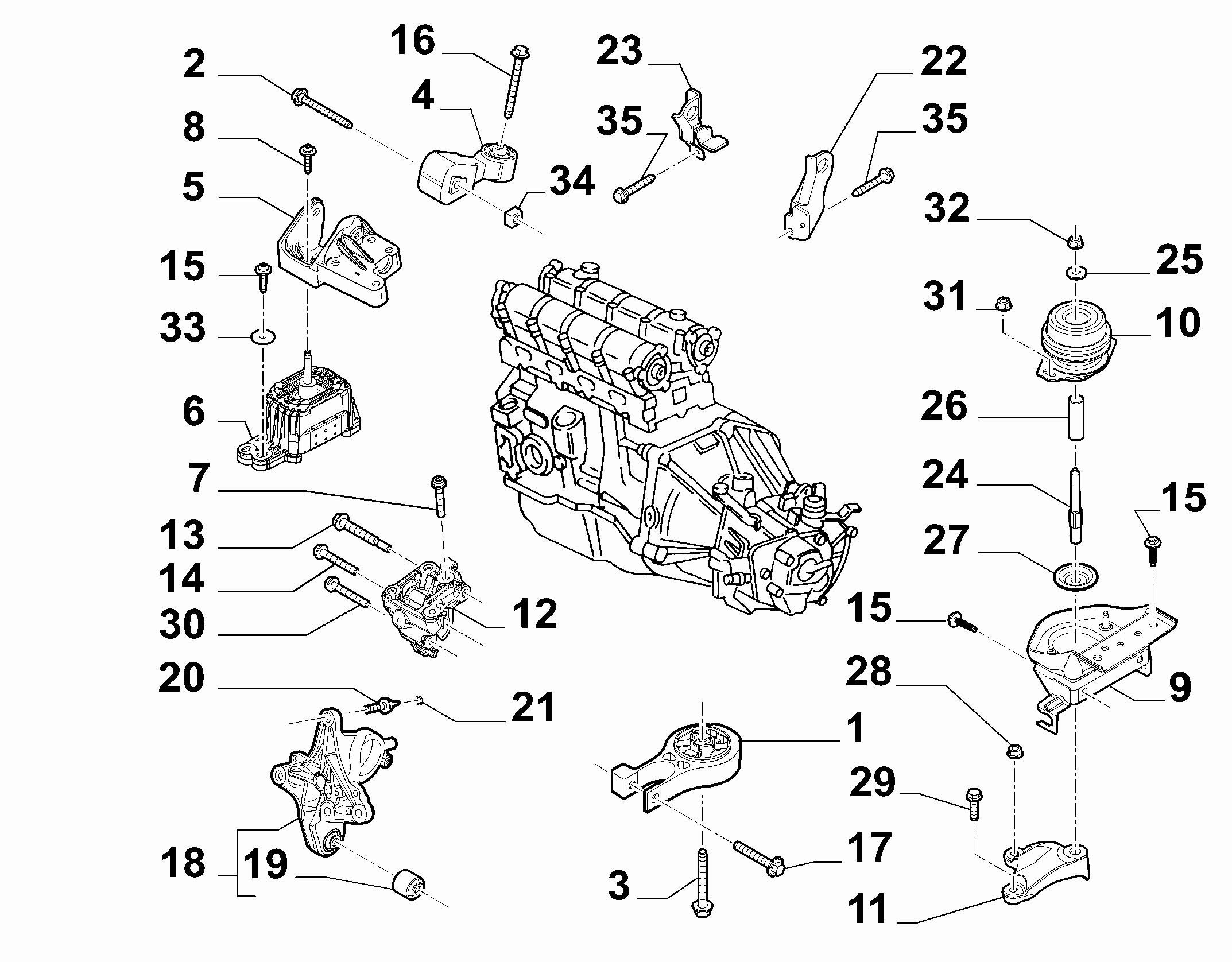 CITROËN 9604338880 - Suport motor aaoparts.ro