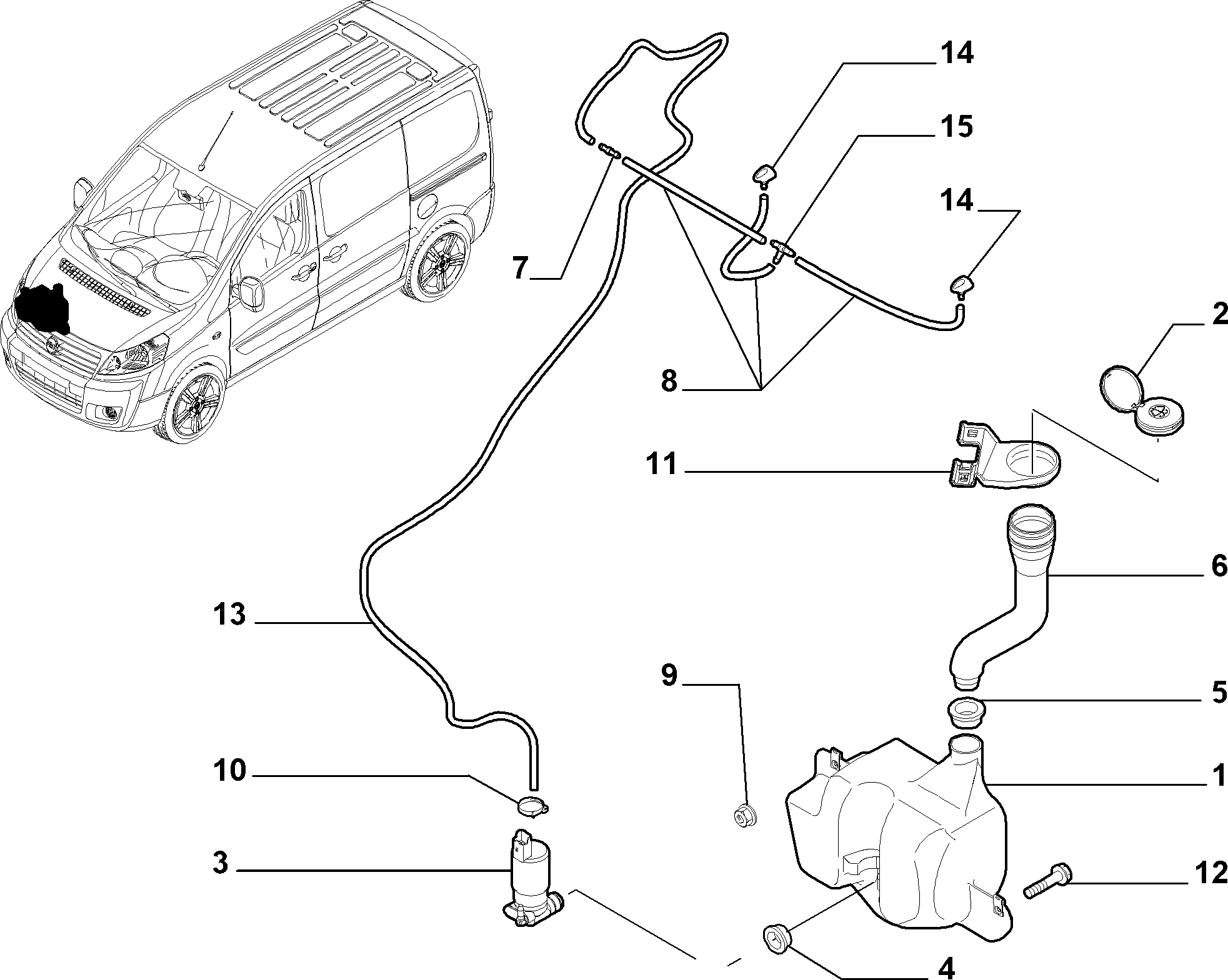 Lancia 9641553880 - Pompa de apa,spalare parbriz aaoparts.ro