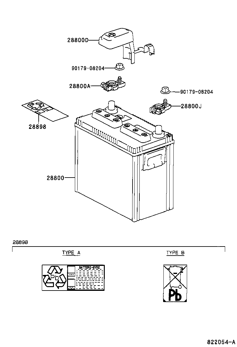 TOYOTA 28800-22040 - Baterie de pornire aaoparts.ro