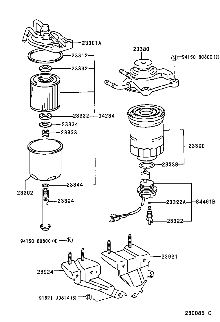 TOYOTA 23390-64480 - Filtru combustibil aaoparts.ro