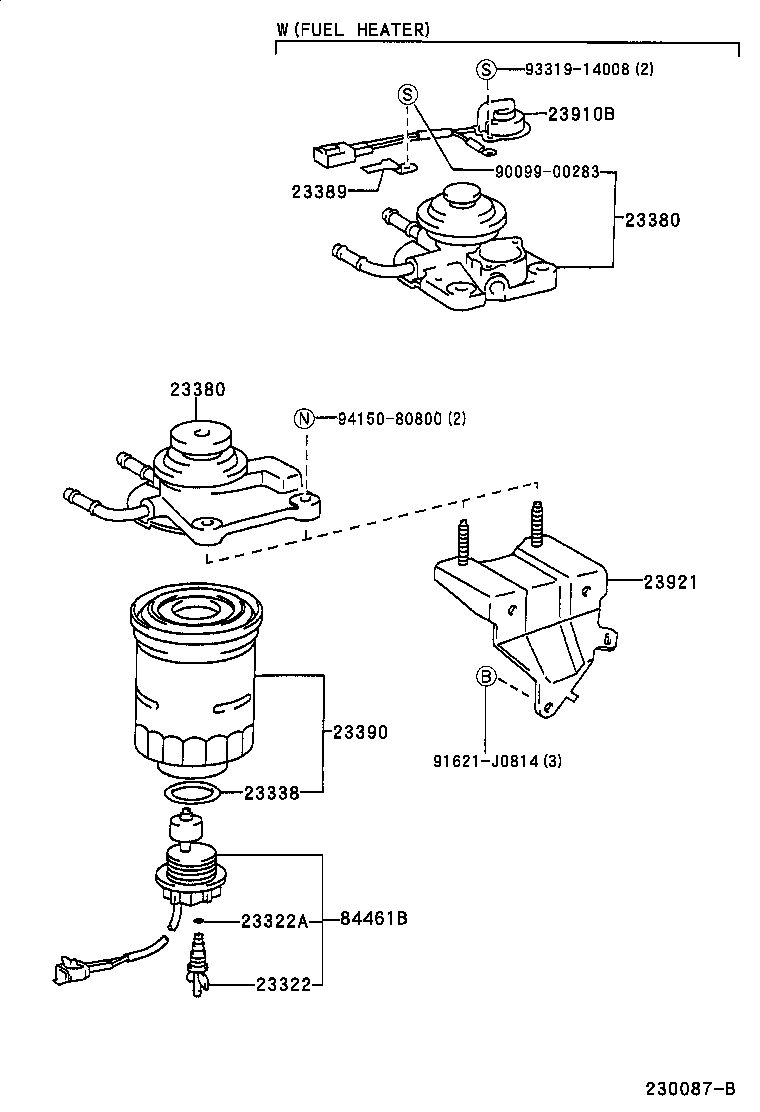 TOYOTA 23390-64480 - Filtru combustibil aaoparts.ro