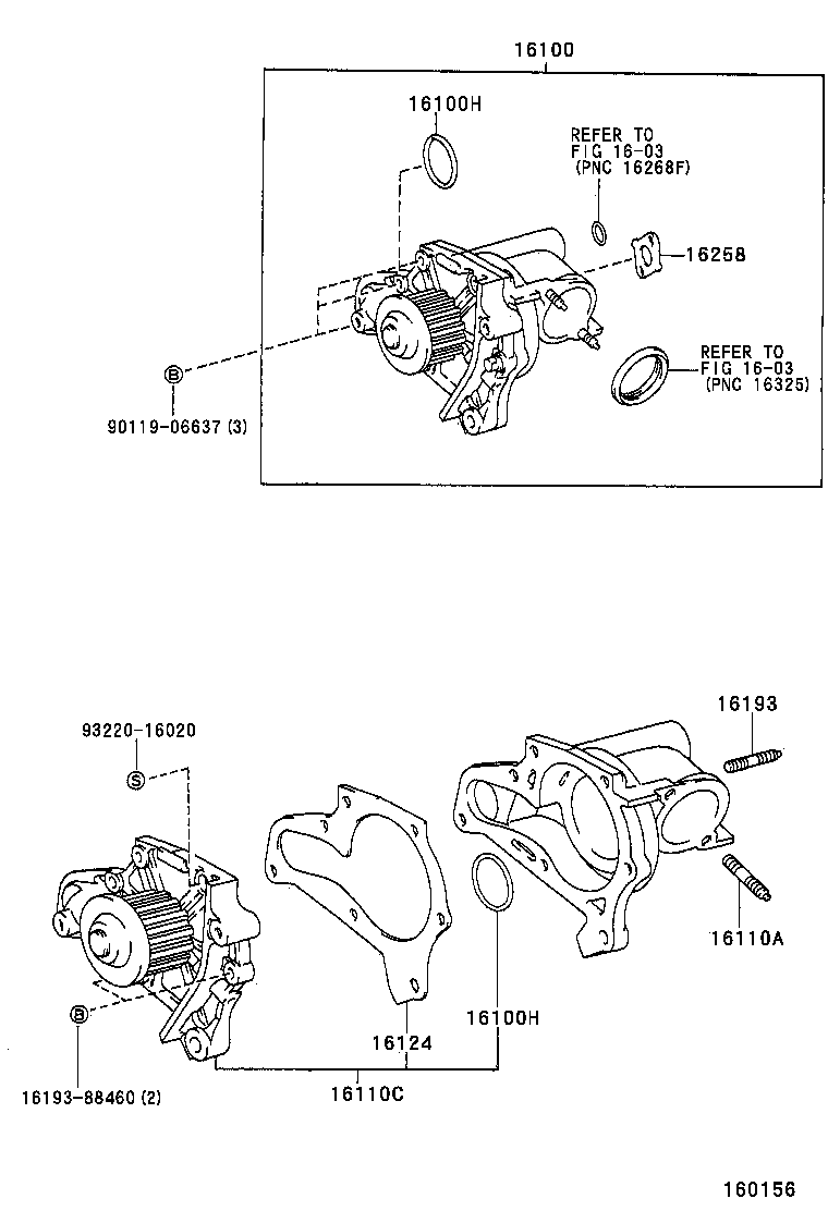 TOYOTA 16110-79026 - Pompa apa aaoparts.ro