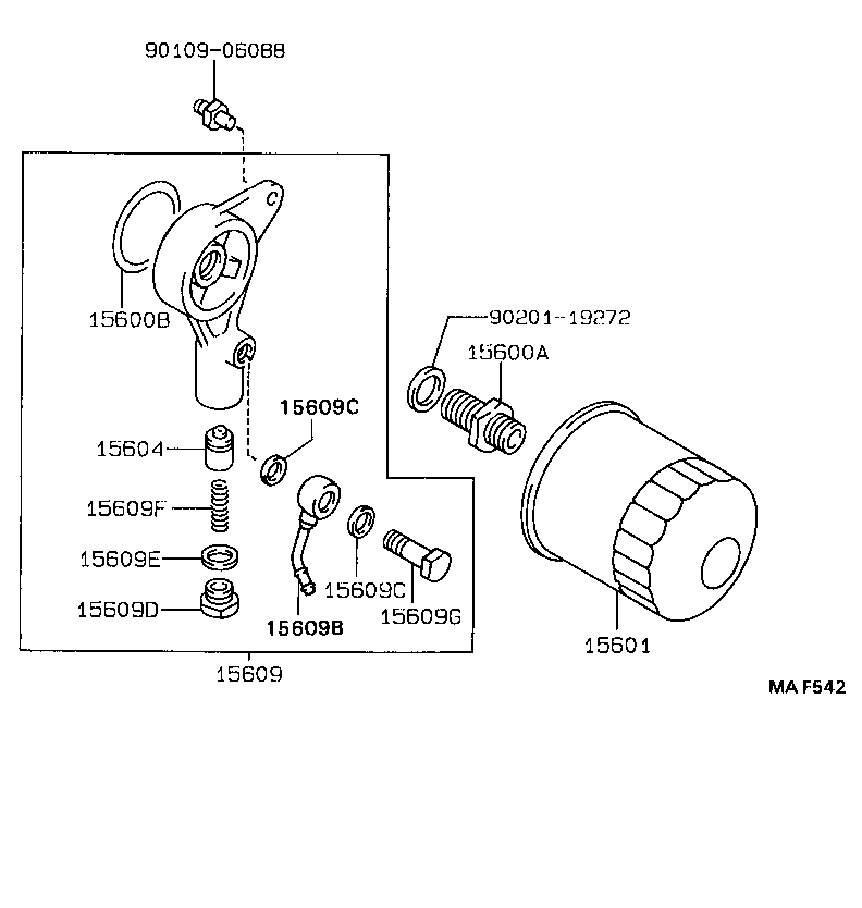 TOYOTA 9091510001 - Filtru ulei aaoparts.ro