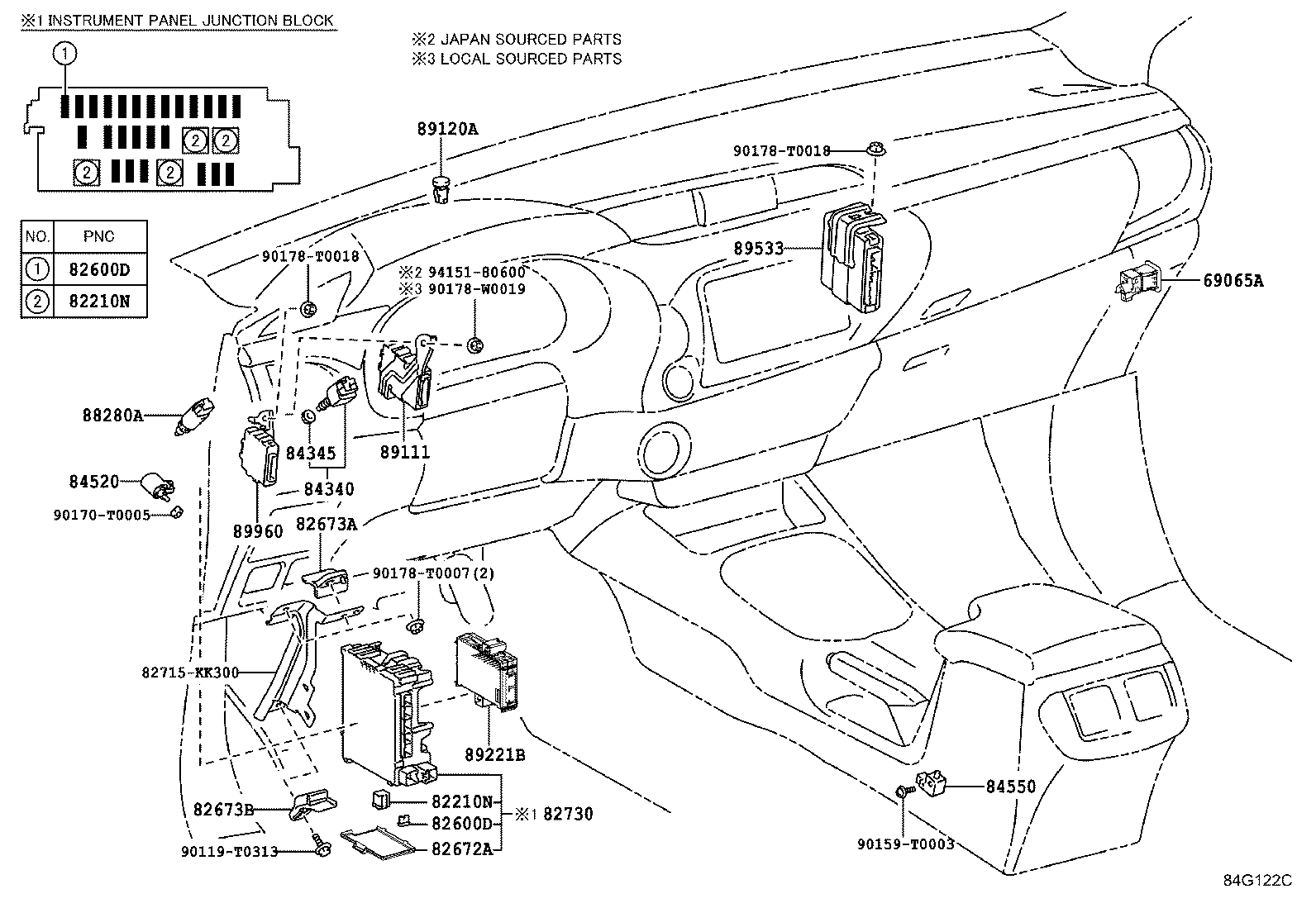 TOYOTA 84340-09041 - Comutator lumini frana aaoparts.ro