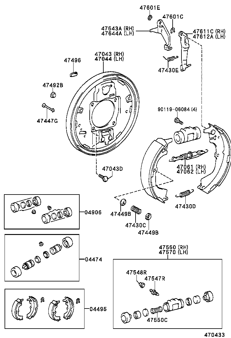 TOYOTA 0449526230 - Set saboti frana aaoparts.ro