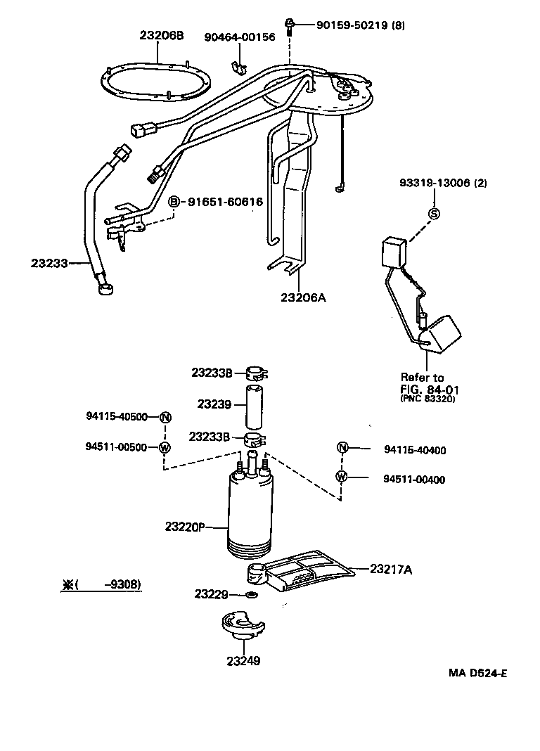 TOYOTA 23217-11010 - Pompa combustibil aaoparts.ro