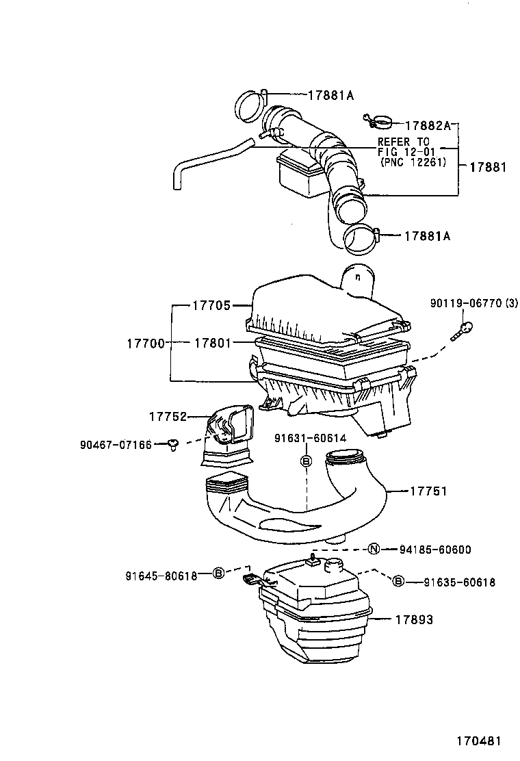 TOYOTA 17801-11090 - Filtru aer aaoparts.ro