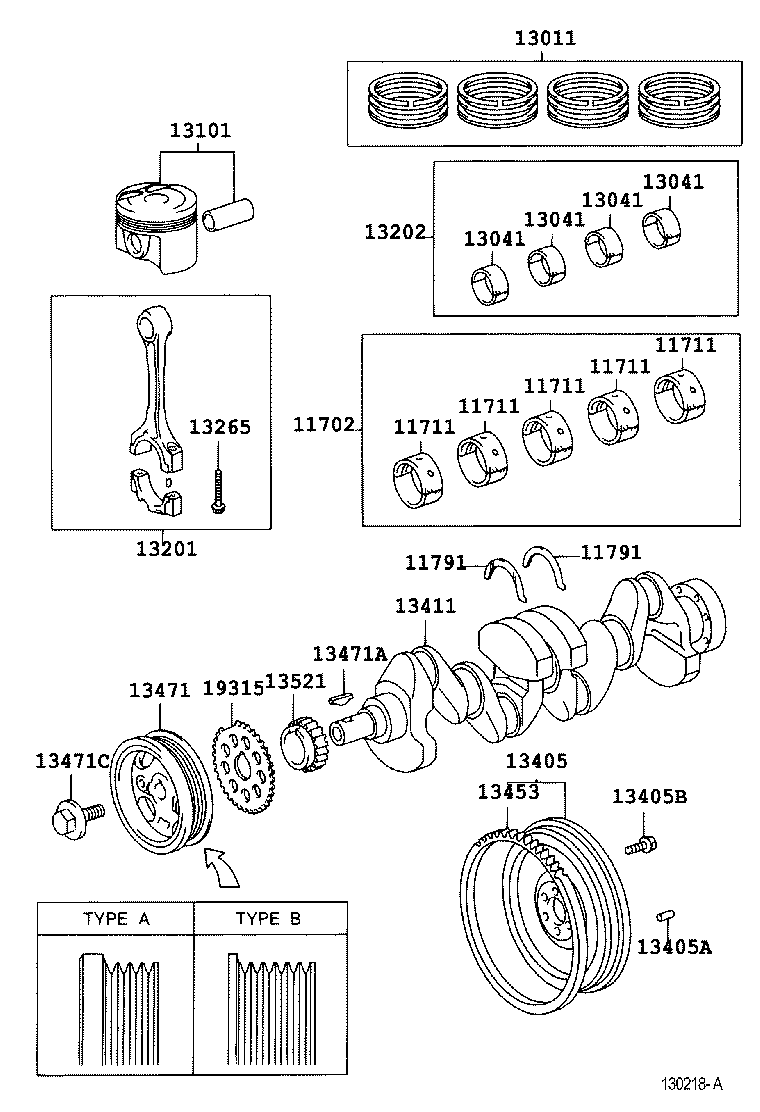 TOYOTA 13521-23010 - Chit lant de distributie aaoparts.ro