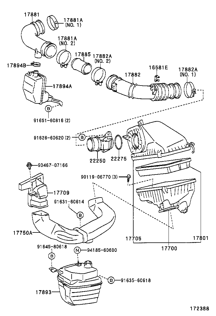 TOYOTA 17801-64070 - Filtru aer aaoparts.ro