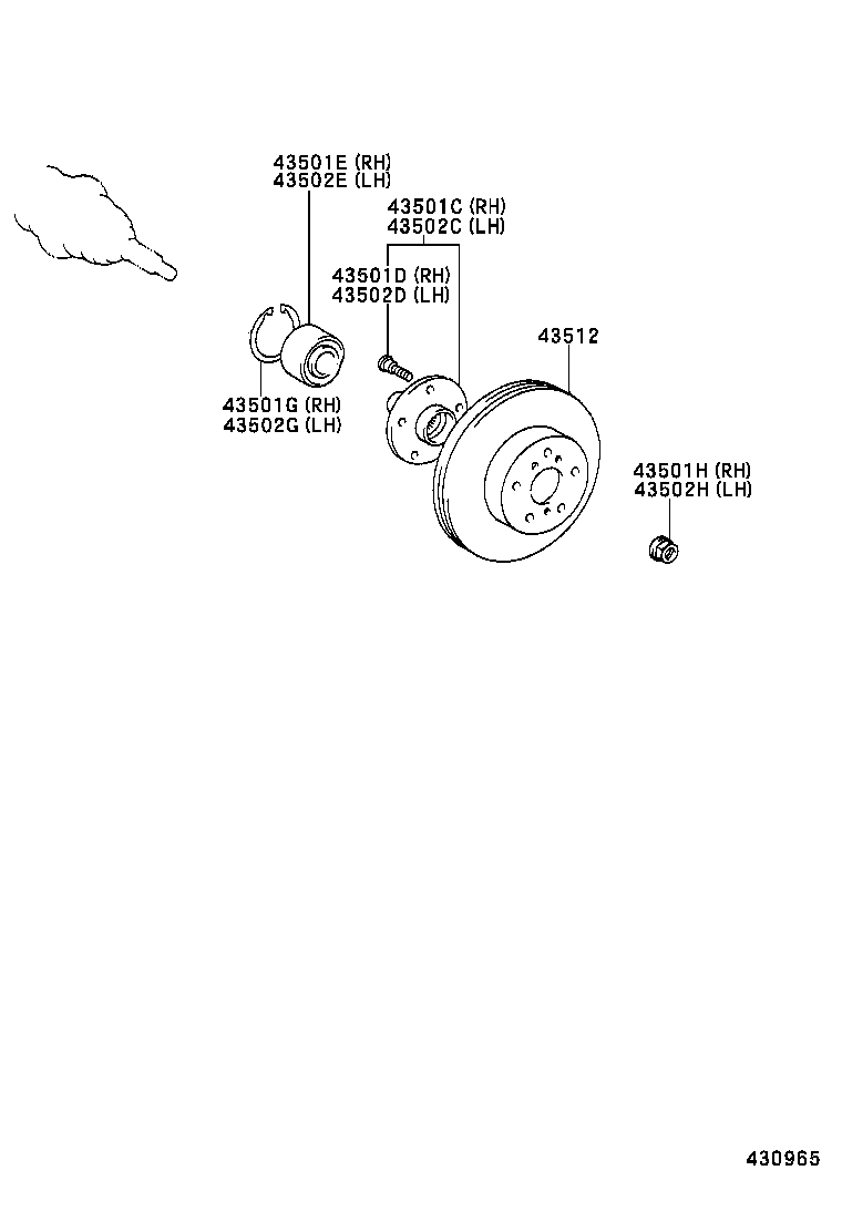 TOYOTA 90080-36136 - Set rulment roata aaoparts.ro
