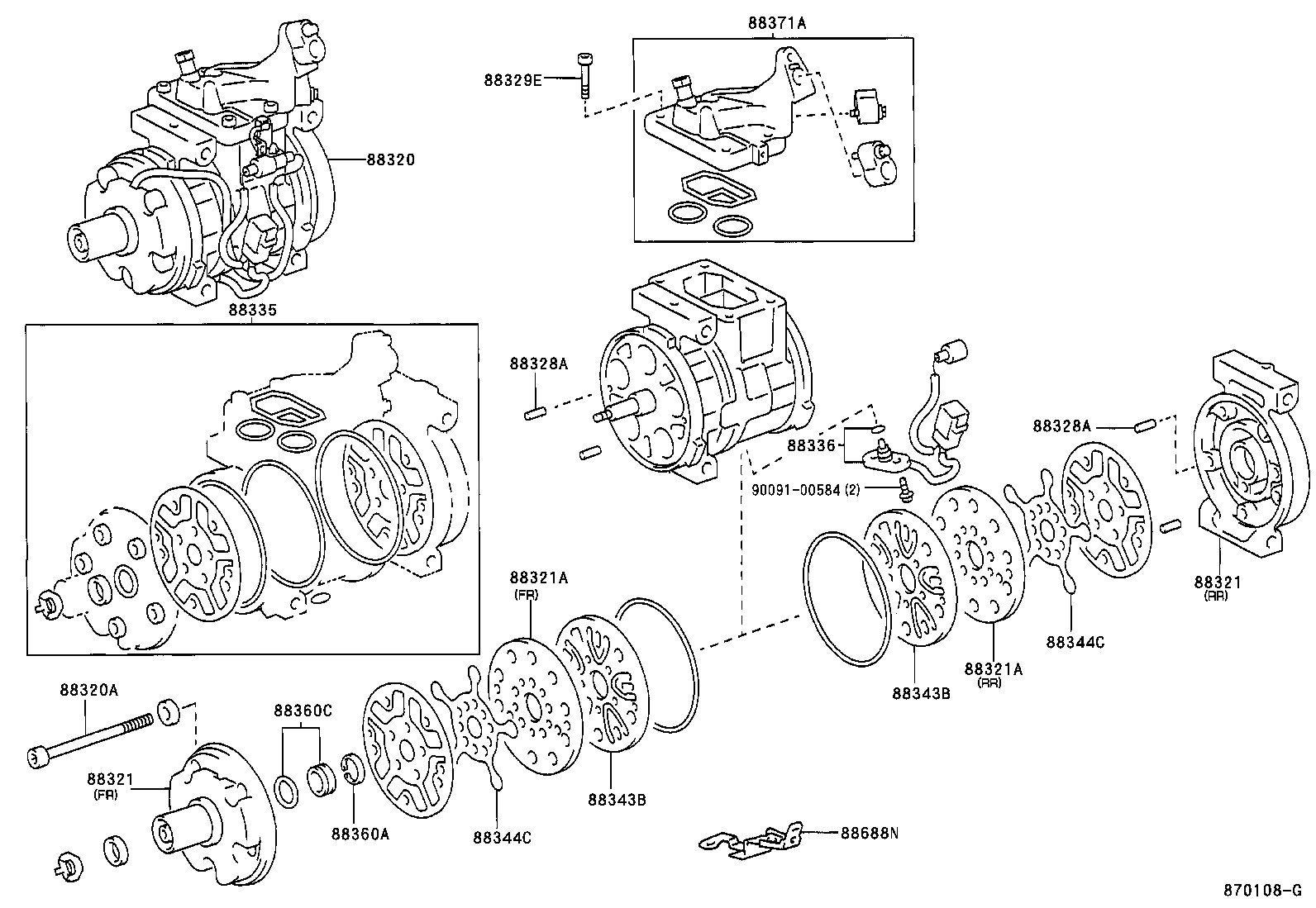 TOYOTA 88320-33120 - Compresor, climatizare aaoparts.ro
