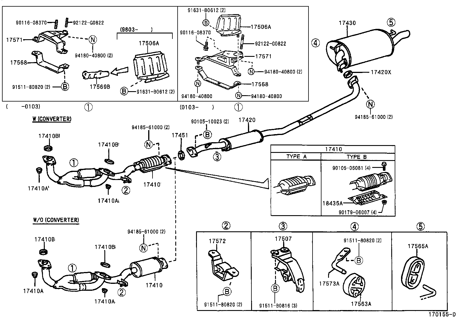 TOYOTA 17565-20060 - Cuzinet, stabilizator aaoparts.ro