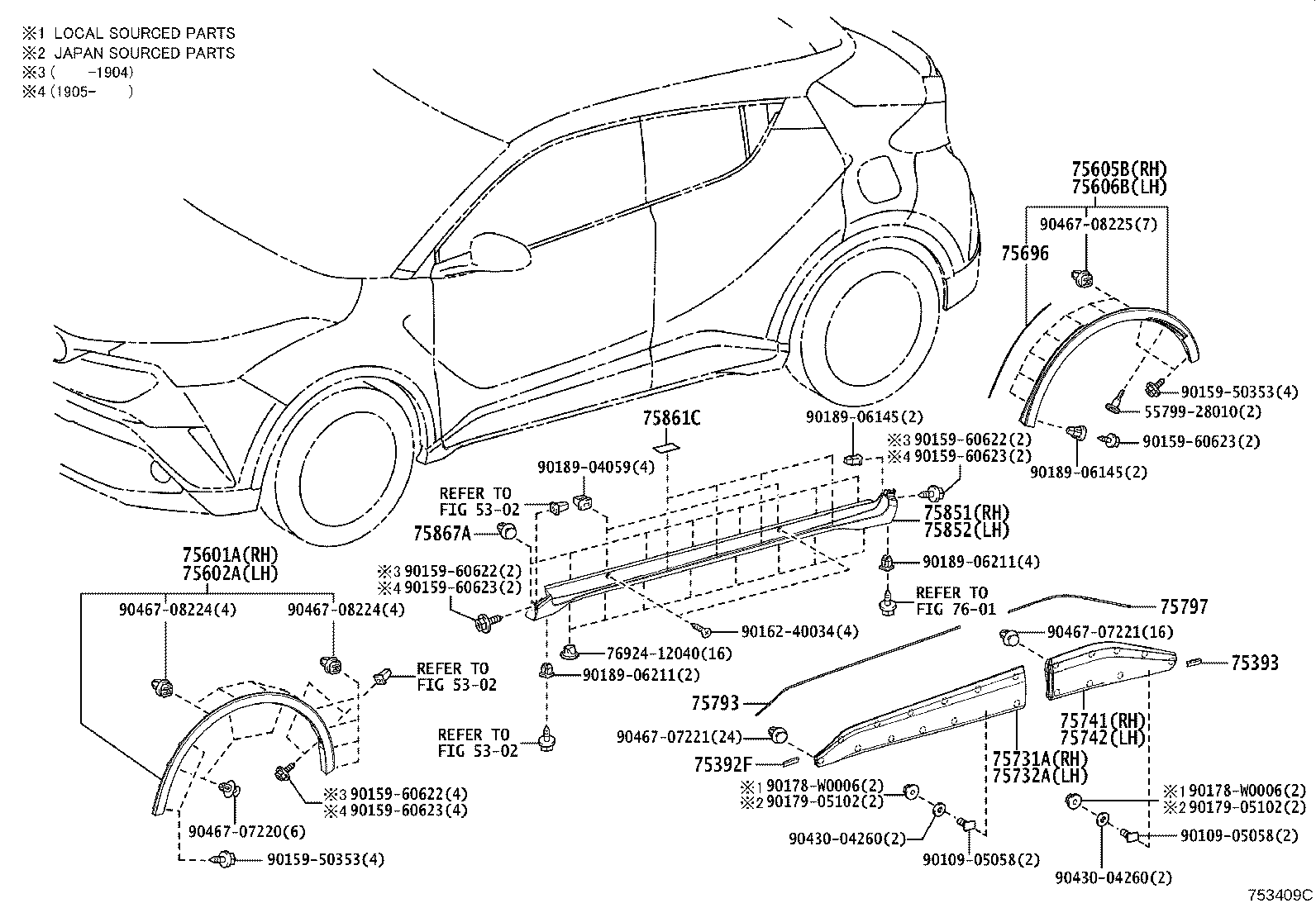 TOYOTA 75606F4010 - Latire,aripa aaoparts.ro